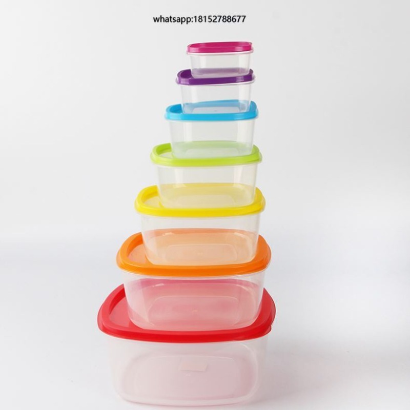 Food Storage Plastic Container - Rainbow 7pcs Food Container Plastic Food
