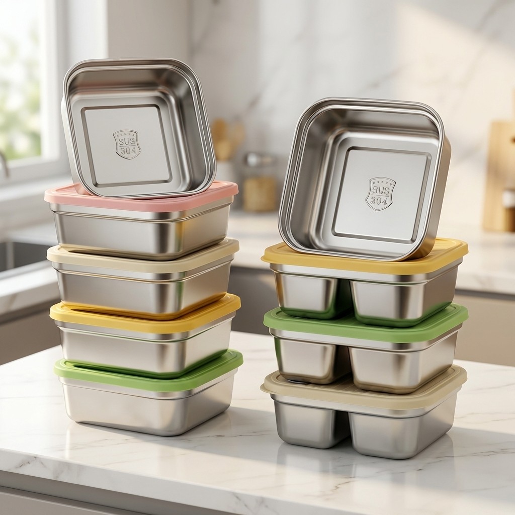 Portion Control Container - Fruit Vegetable Storage Container Stackable Large