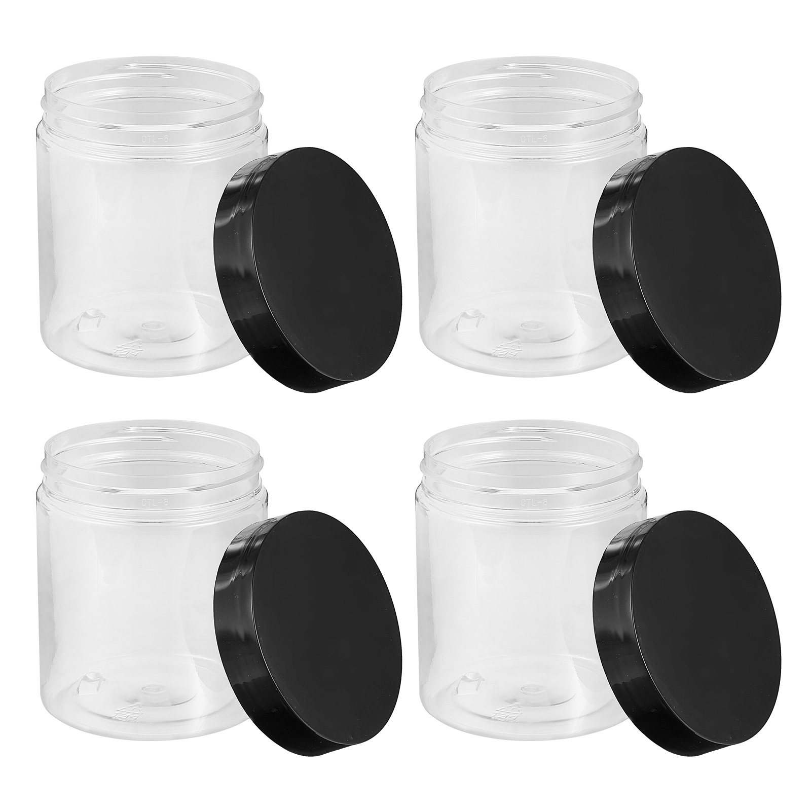 Food Storage Plastic Container - 12Pcs Clear Plastic Storage Jars Sealed