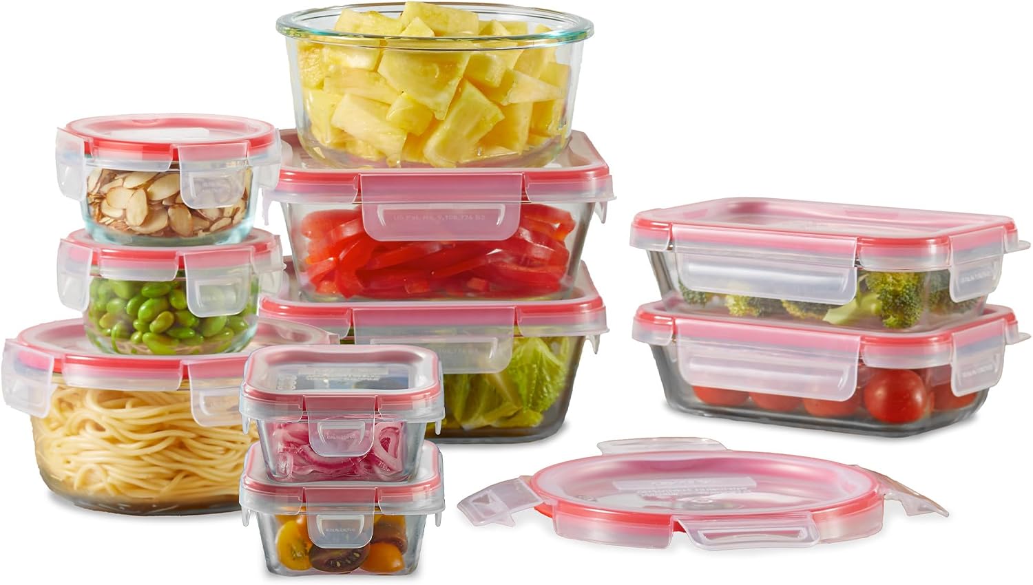 Food Storage Non Toxic - Freshlock (10-Pack) Mixed Sized Airtight Glass