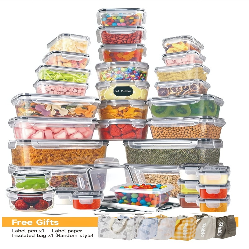 Food Storage Kitchen Container Set - 48PCS BPA-Free Food Storage Set –