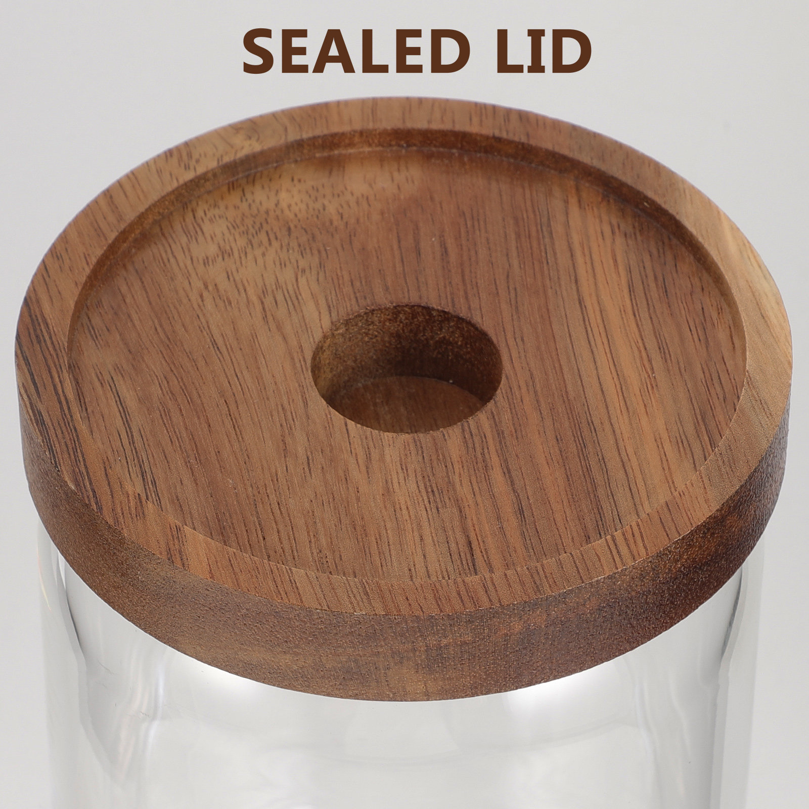Food Storage Glass Set - Airtight Glass Tea Canister Coffee Sugar