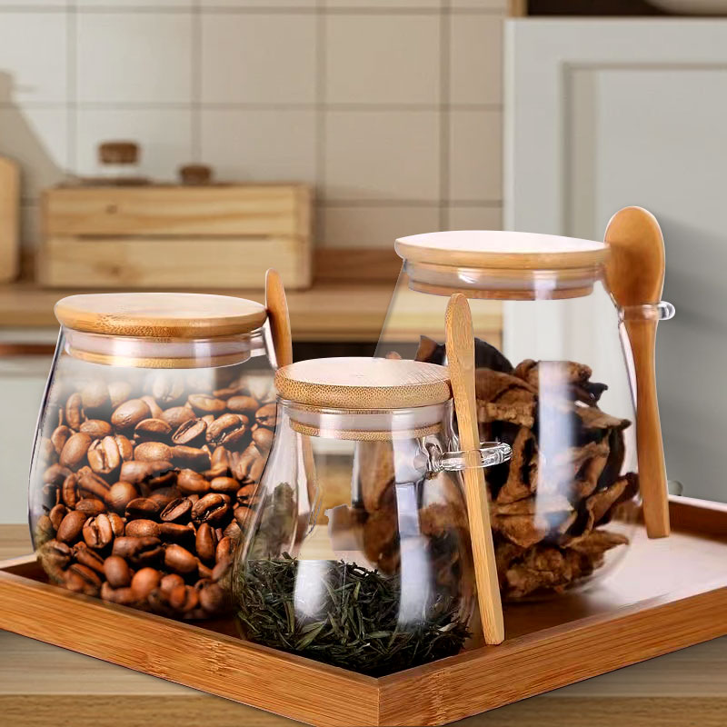 34oz sealed glass jar with spo - Food Storage Glass Set review and price