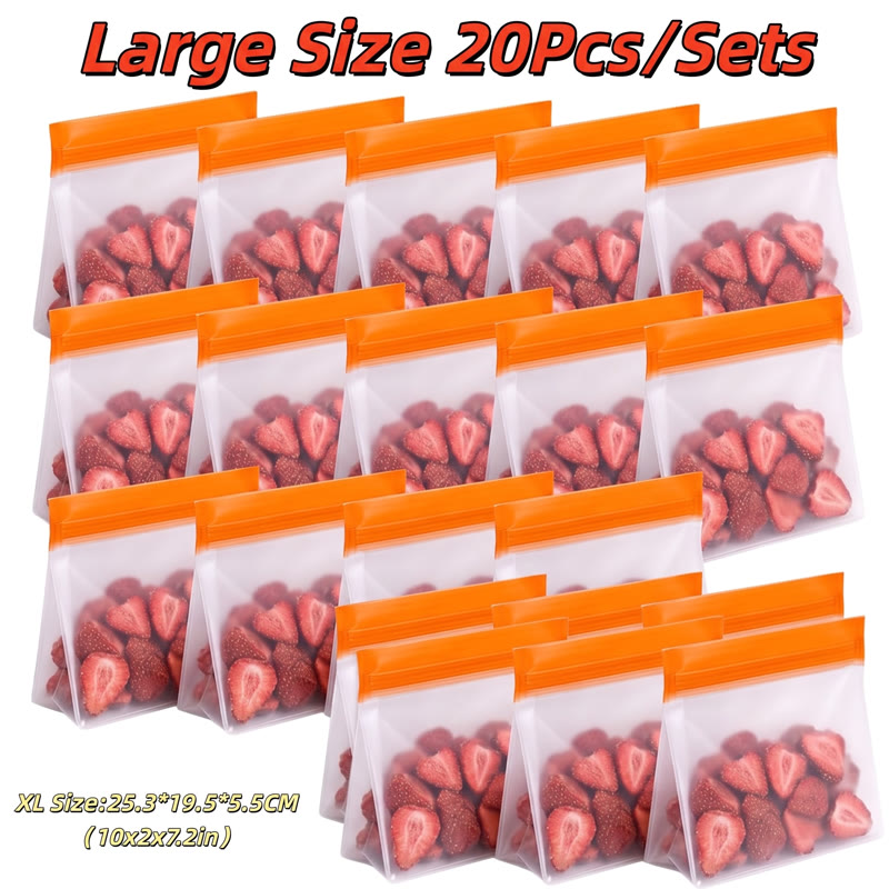 20Pcs/Sets Reusable Silicone F - Food Storage Kitchen Container Set review and price