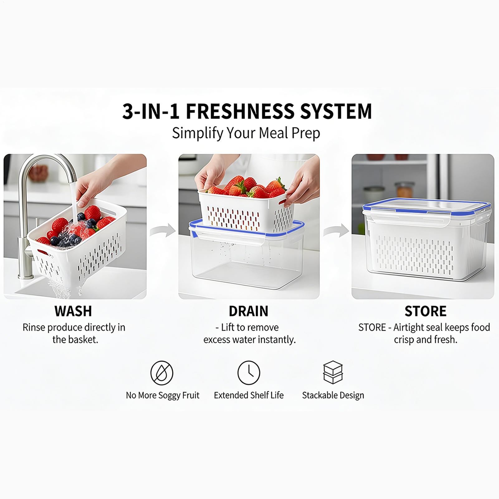 4 In 1 Food Storage Container  - Food Storage Plastic Container review and price
