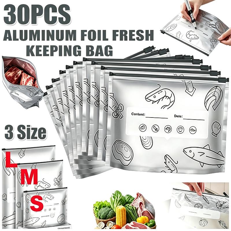 30Pcs Zipper Lock Aluminum Foi - Food Storage Non Toxic review and price