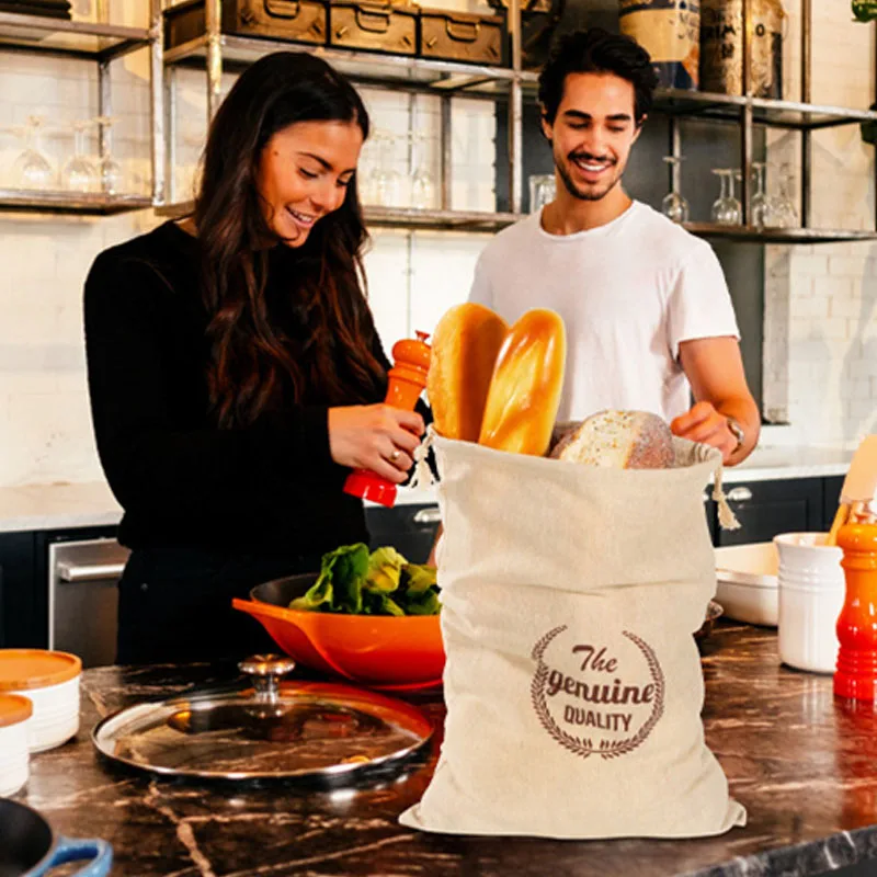 Linen Bread Bag Reusable Bags  - Food Storage Plants review and price