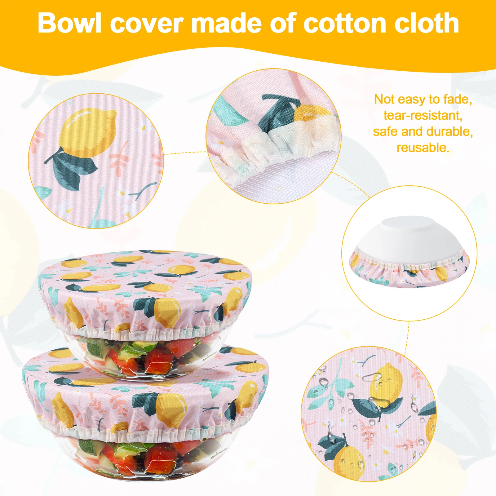 3Pcs Bowl Covers Set Elastic R - Food Storage Kitchen Container Set review and price