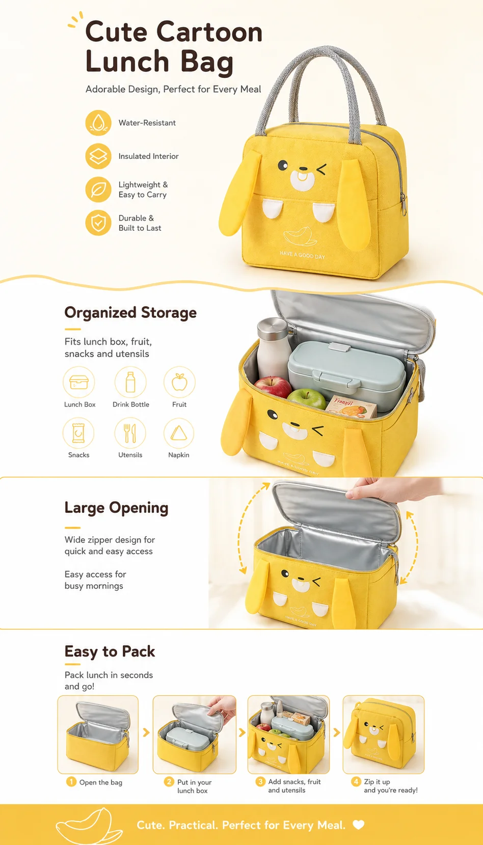 Portable Cartoon Thermal Coole - Food Storage In Cooler review and price