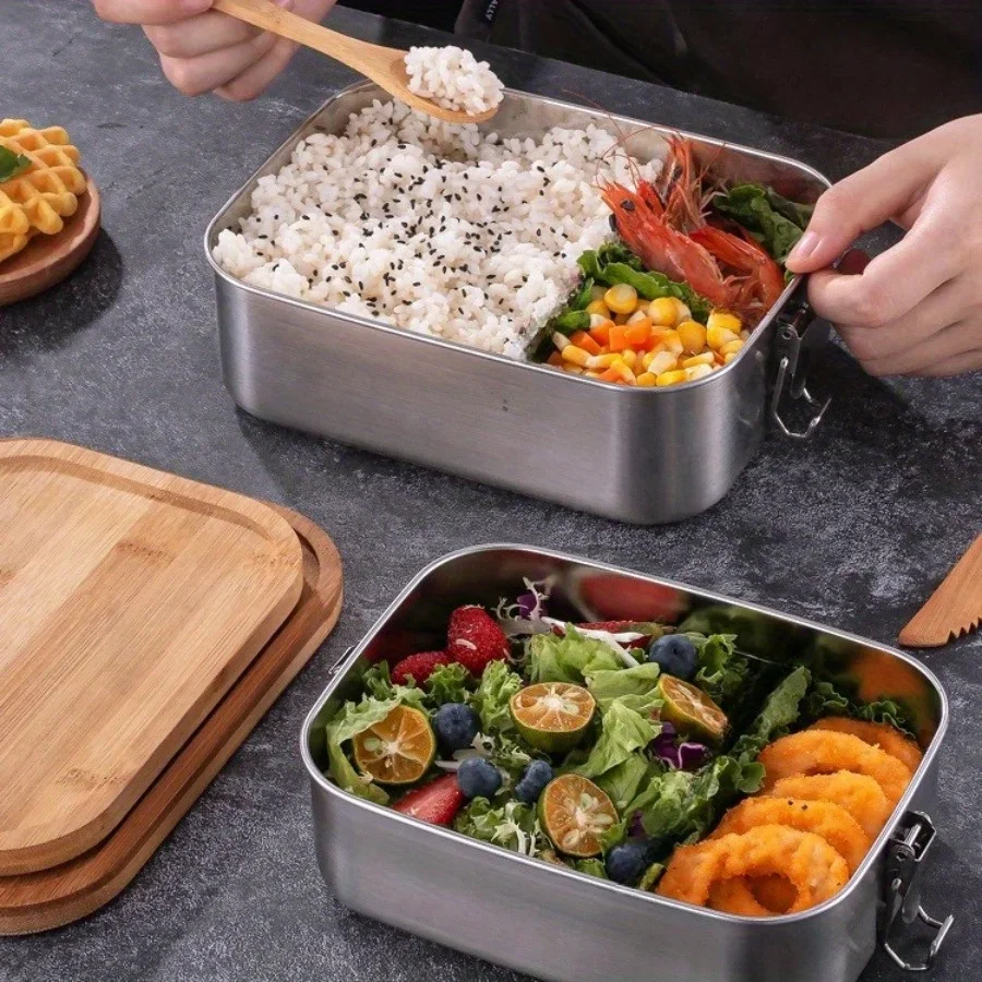 New 304 Stainless Steel Bamboo - Food Storage With Colander review and price