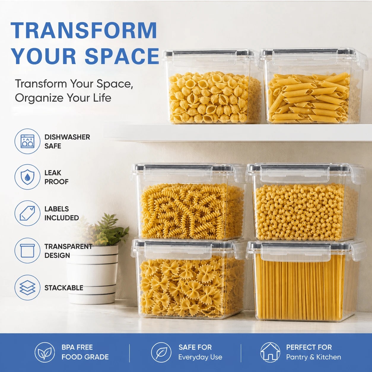 Large Airtight Food Storage Co - Food Storage Kitchen Container Set review and price