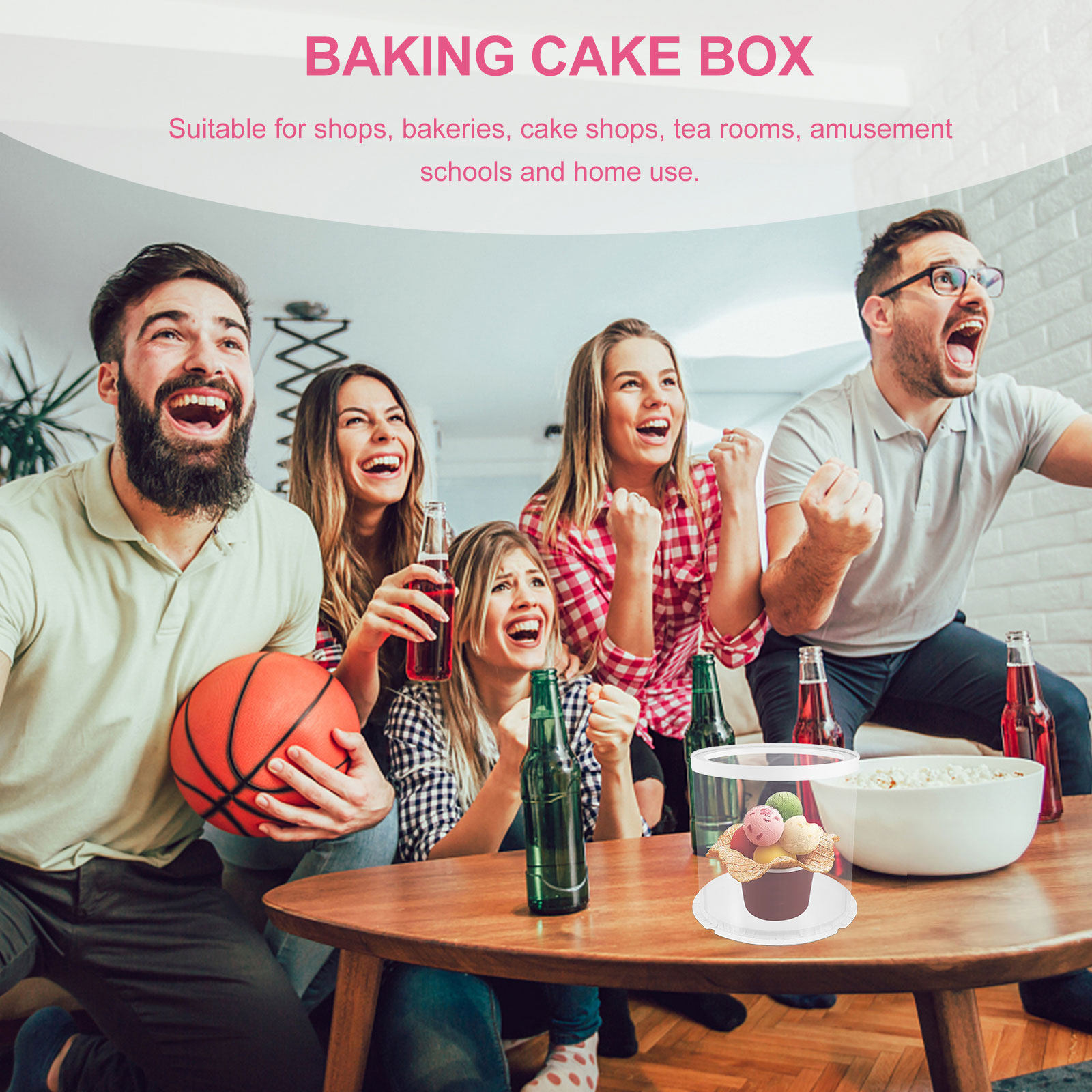 1Pcs Cake Box Eco Friendly Tra - Food Storage Plastic Container review and price