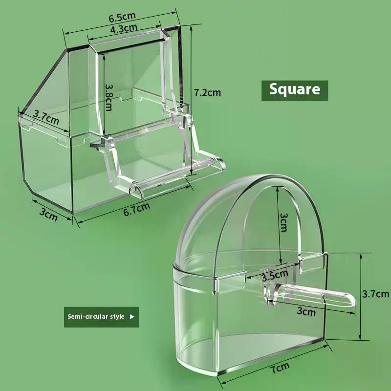 Transparent Parrot Feeder Bird - Portion Control Container review and price