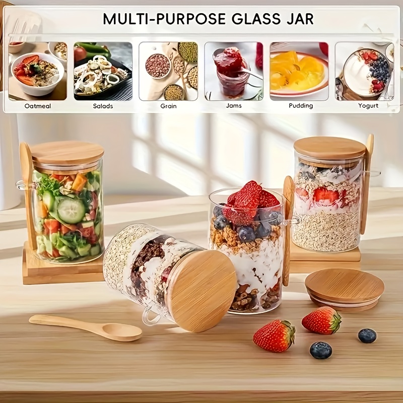 1/2/4/8Pcs Oatmeal Glass Cup S - Food Storage Glass Set review and price
