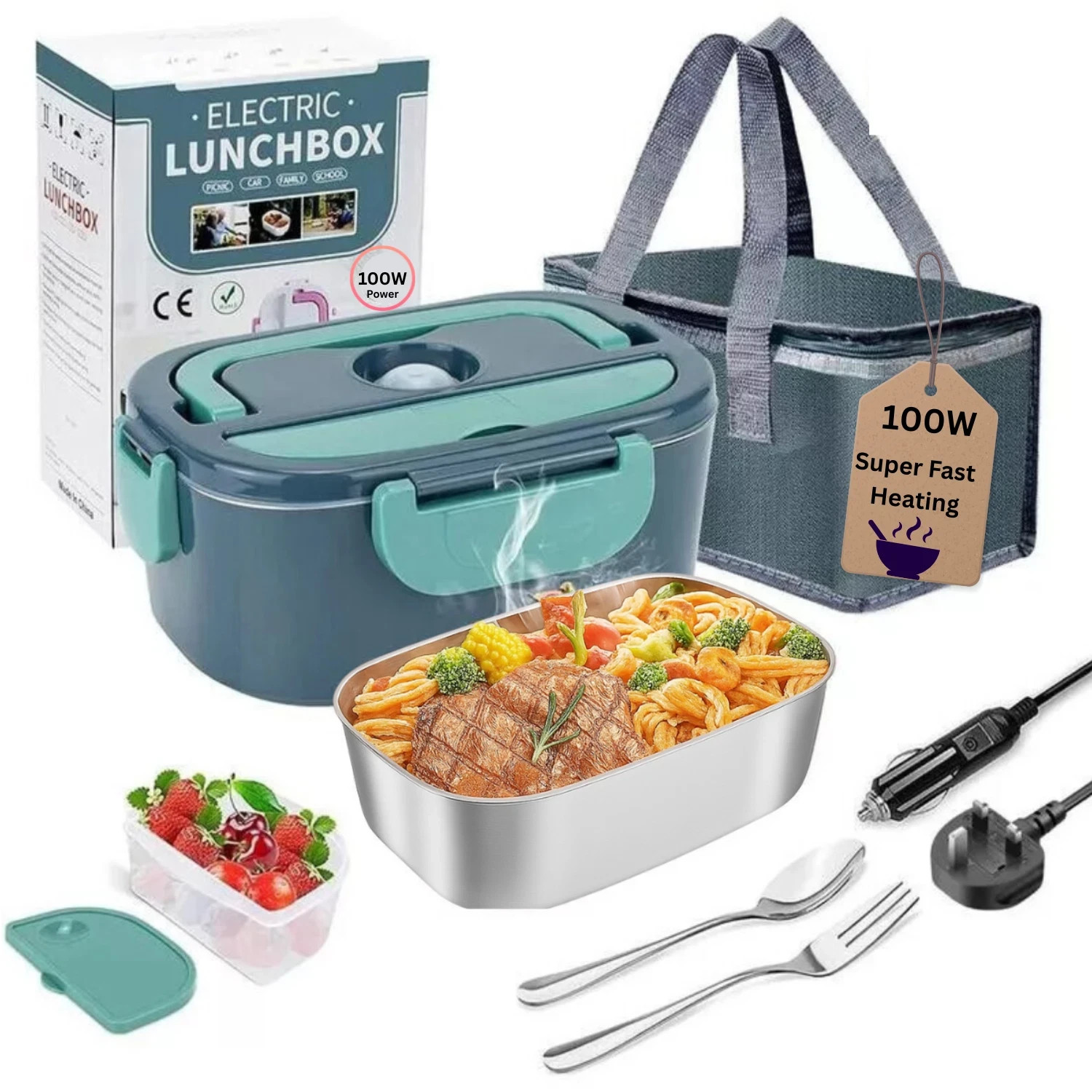 Electric Lunch Box Food Warmer - Food Storage Not Plastic review and price