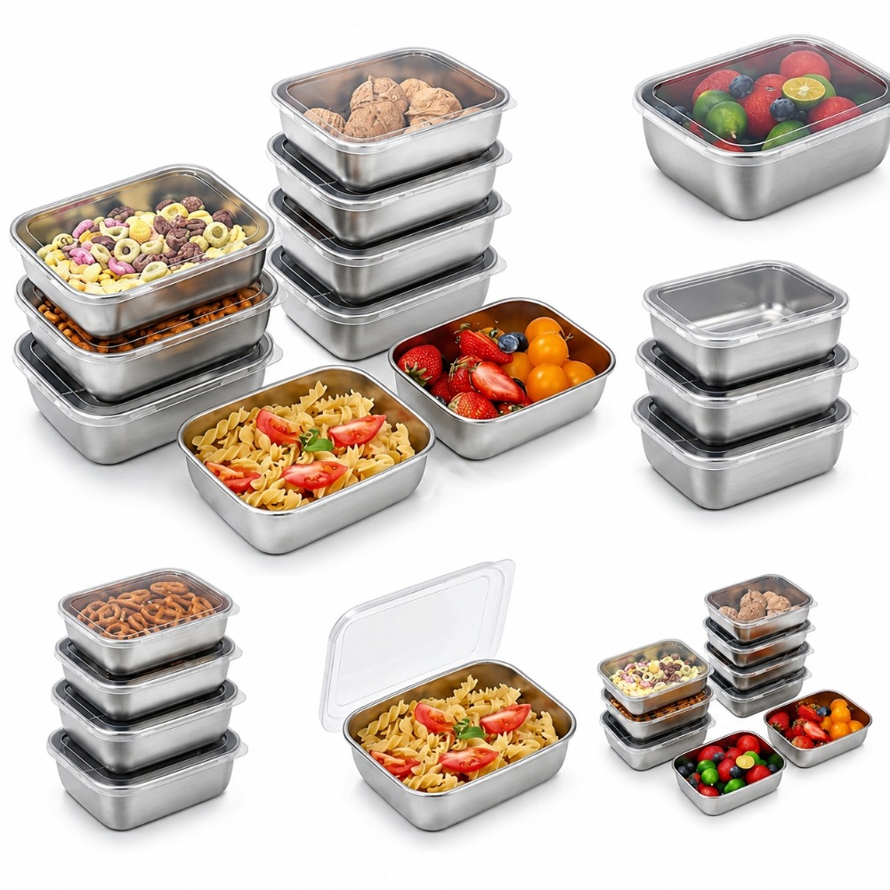 6PCS Stainless Steel Food Stor - Food Storage Kitchen Container Set review and price
