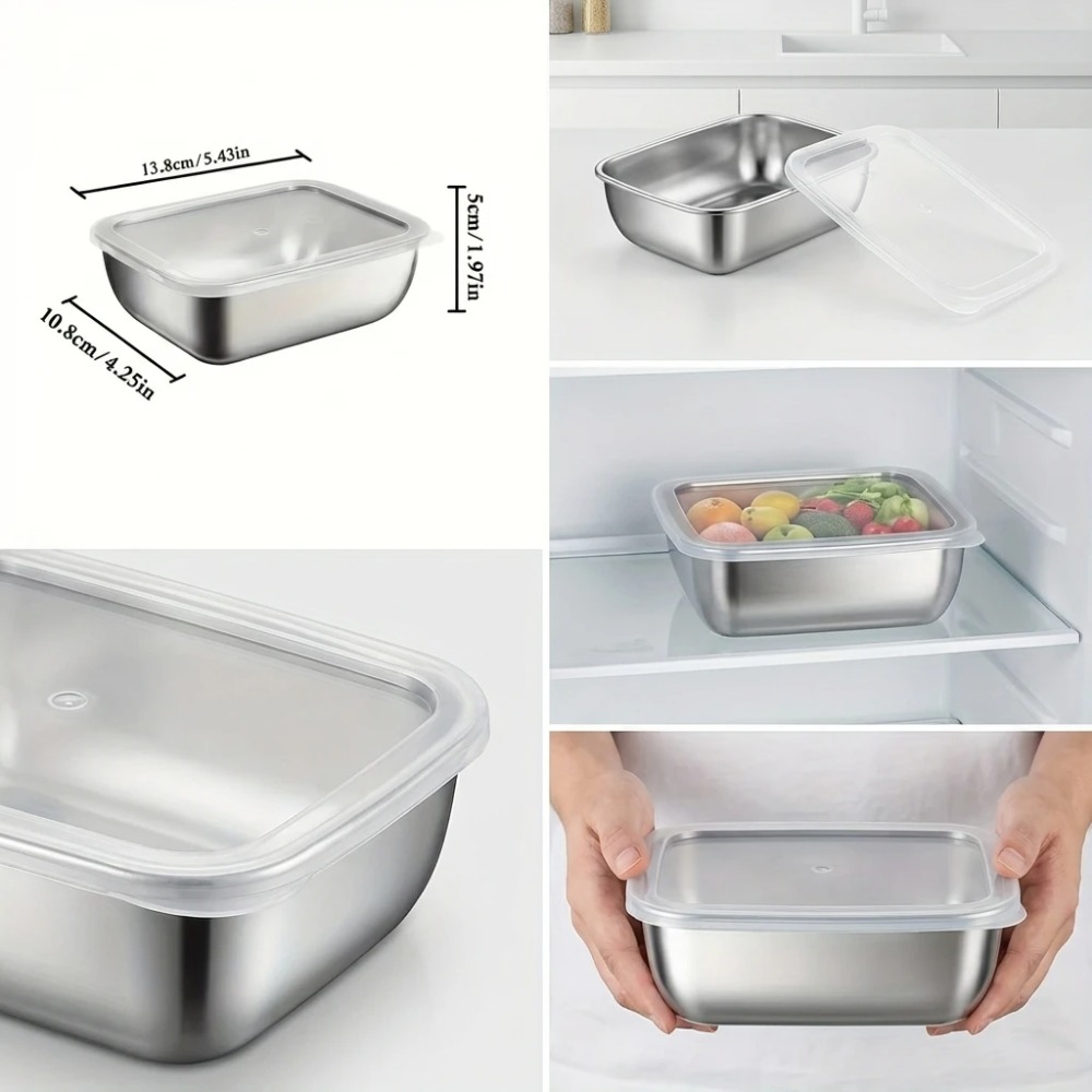 6PCS Stainless Steel Food Stor - Food Storage Kitchen Container Set review and price