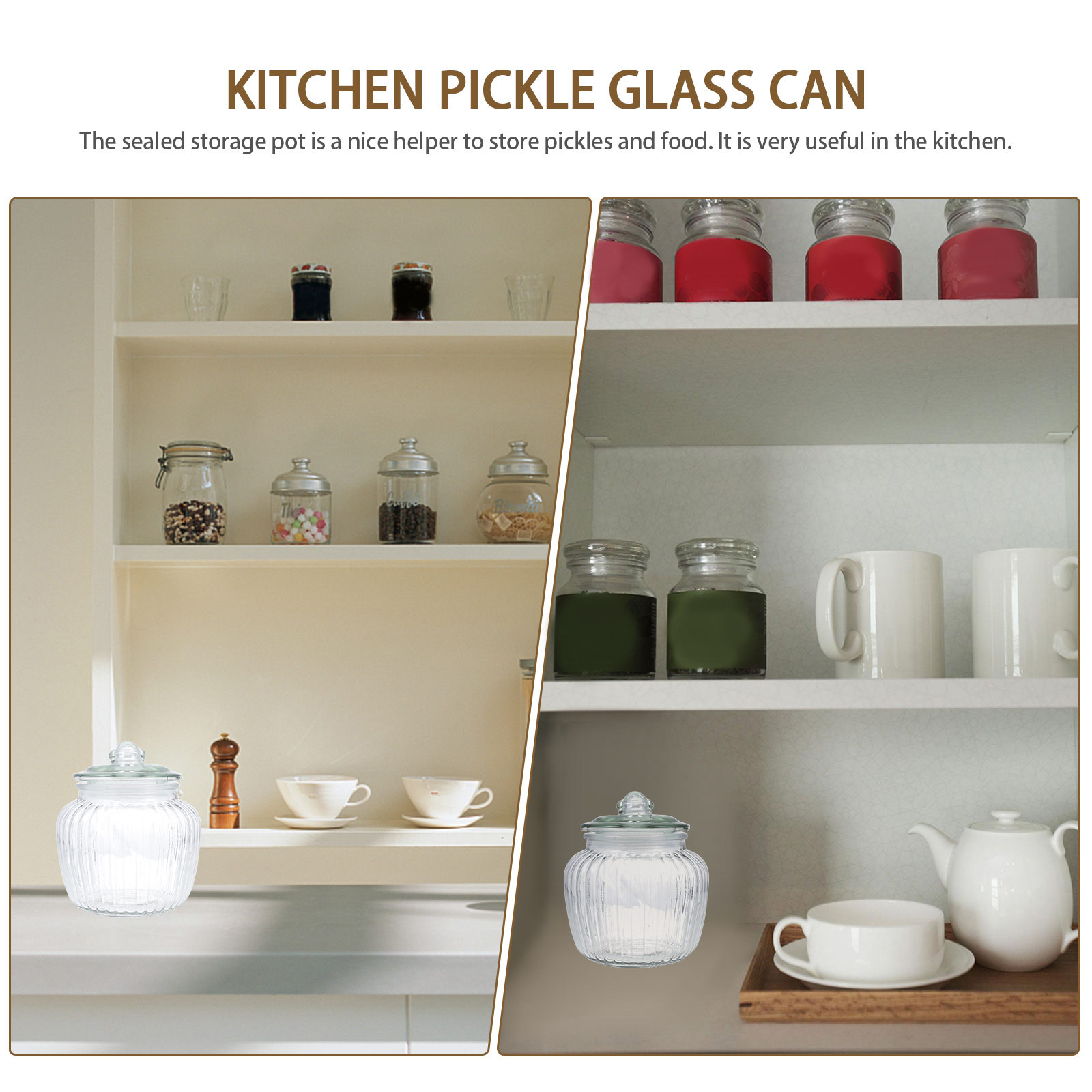 Sturdy Glass Pickle Storage Ja - Food Storage Glass Set review and price