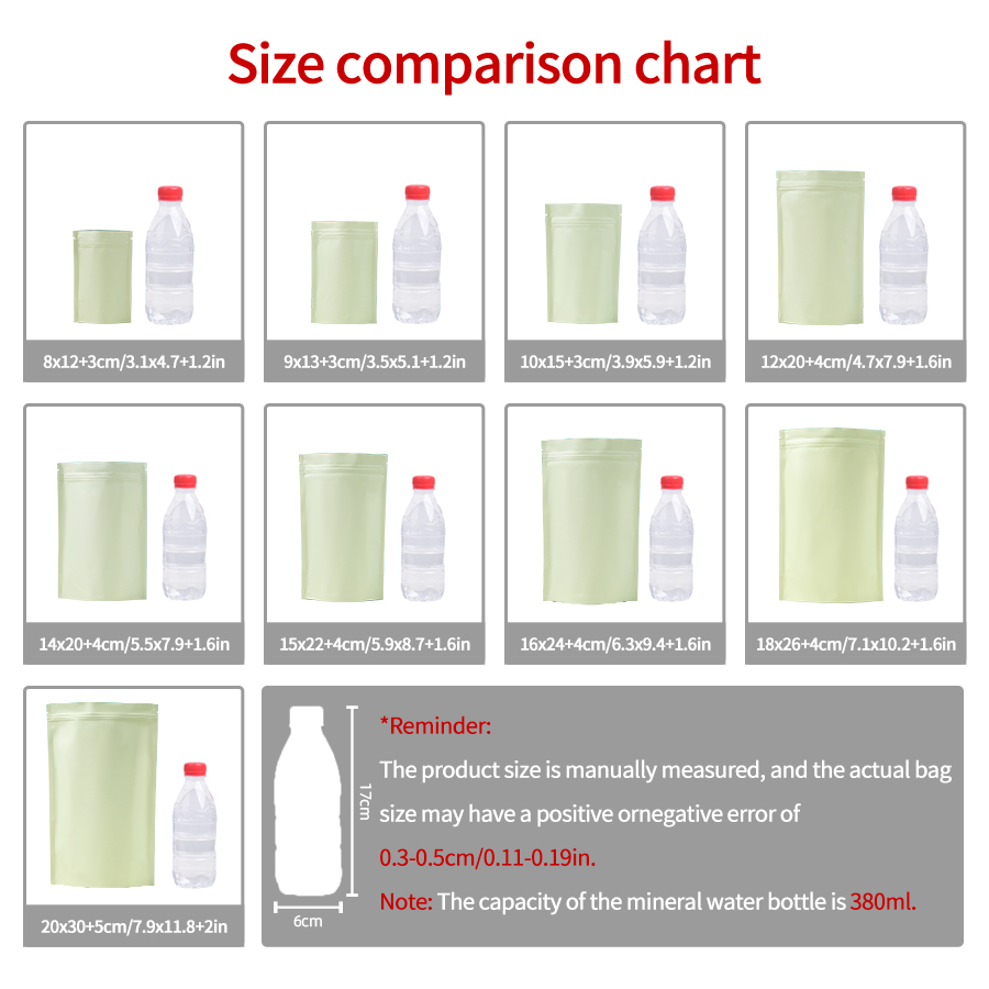 50/100PCS Matte Pale Yellow Zi - Food Storage Bag review and price
