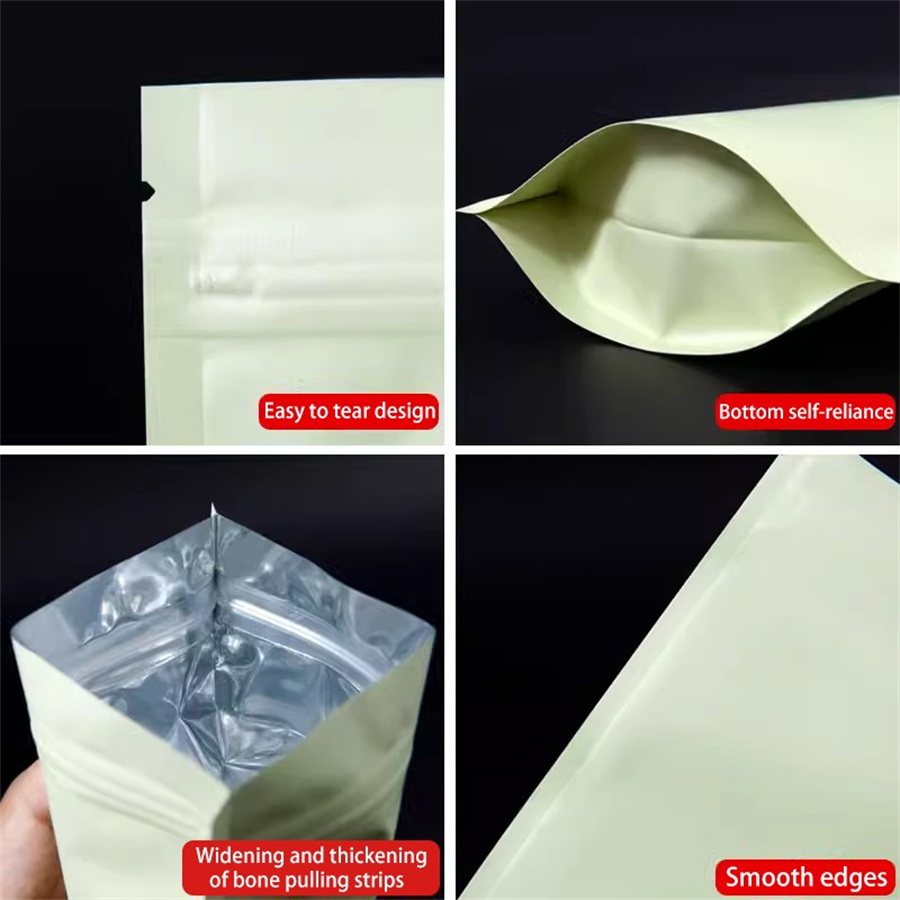 50/100PCS Matte Pale Yellow Zi - Food Storage Bag review and price