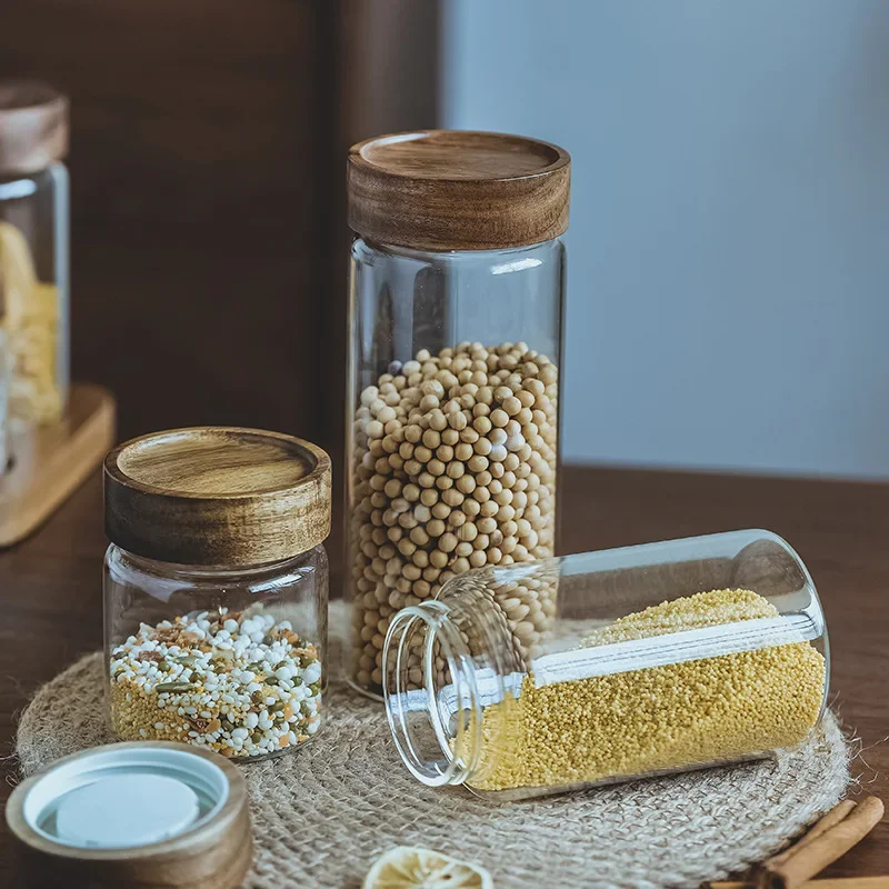 Wood Lid Orgnizer Glass Airtig - Food Storage Glass Set review and price