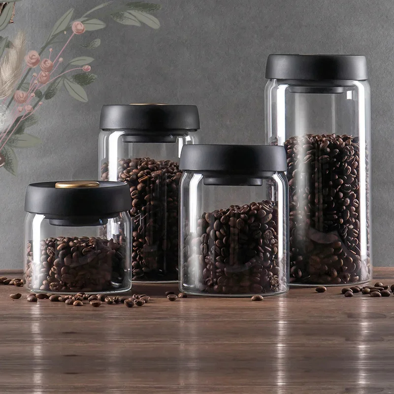 Coffee beans vacuum sealed jar - Food Storage Glass Set review and price