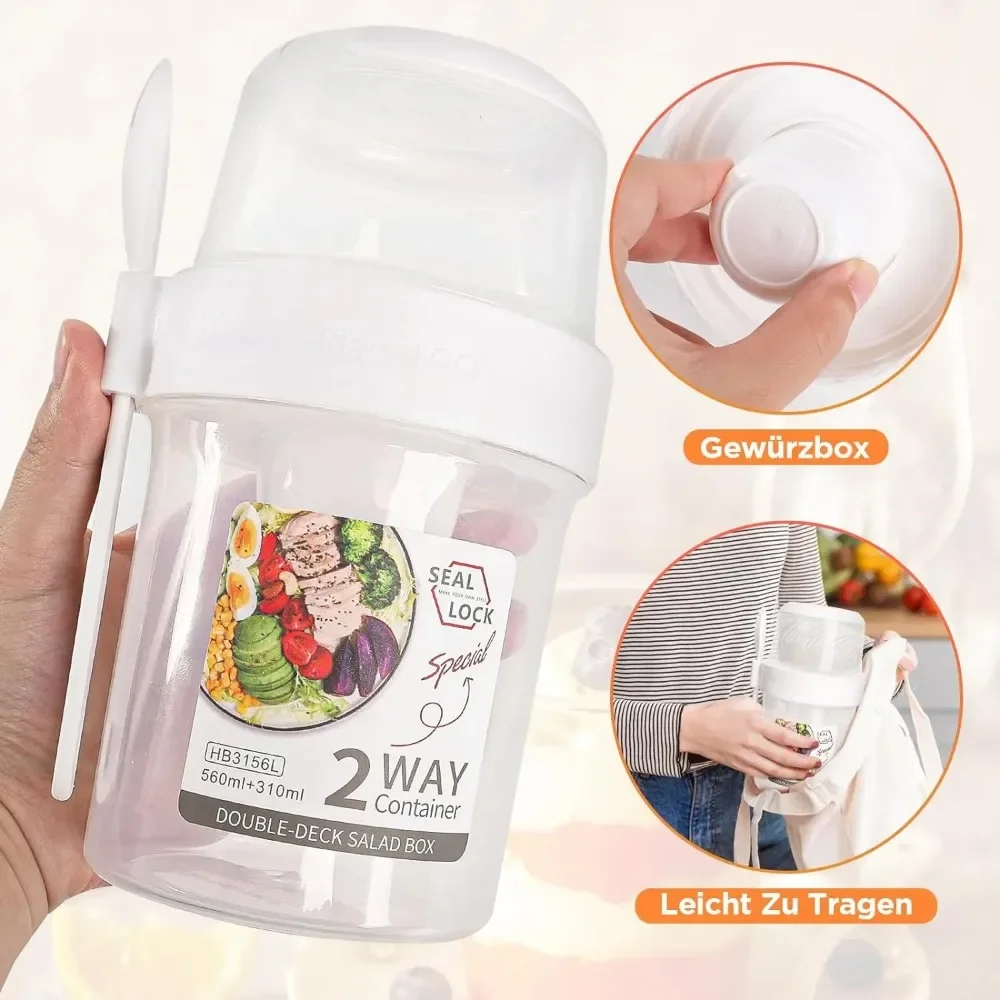 Salad Cup Breakfast Cups Porta - Food Storage Kitchen Container Set review and price