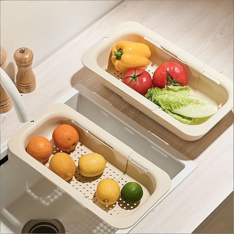 Telescopic Drain Basket, Light - Food Storage Non Toxic review and price