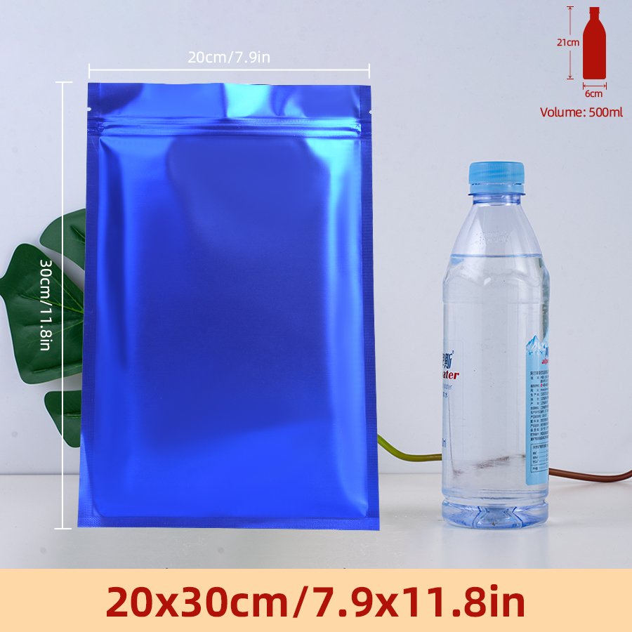 100pcs Matte Blue Foil Zipper  - Food Storage Bag review and price