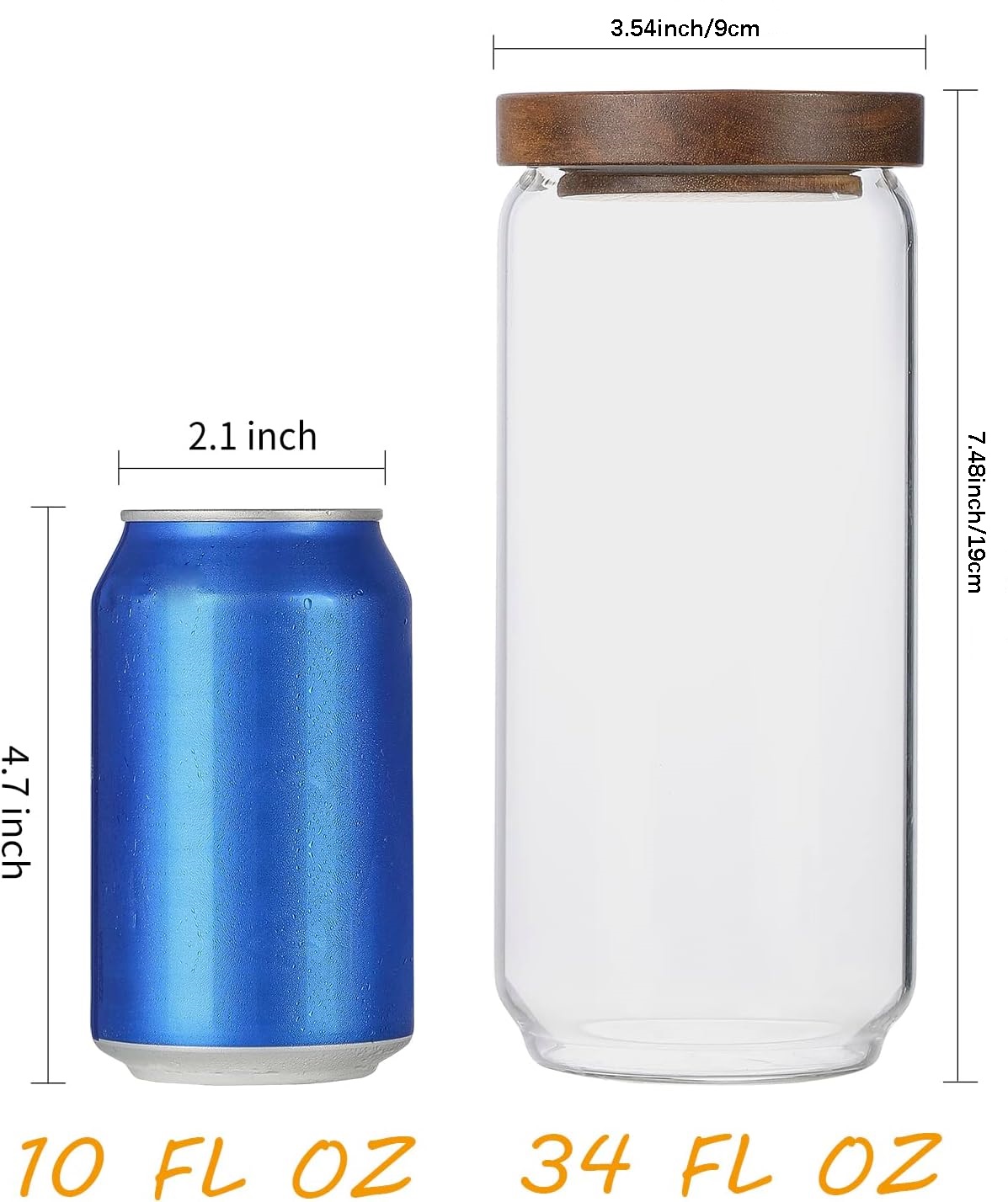 4 Pack 34 OZ Glass Jars with W - Food Storage Glass Set review and price