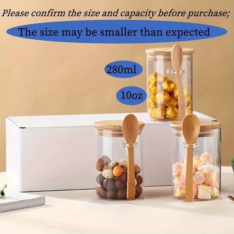 280ml Candy Jar, Biscuit Jar,  - Food Storage Glass Set review and price