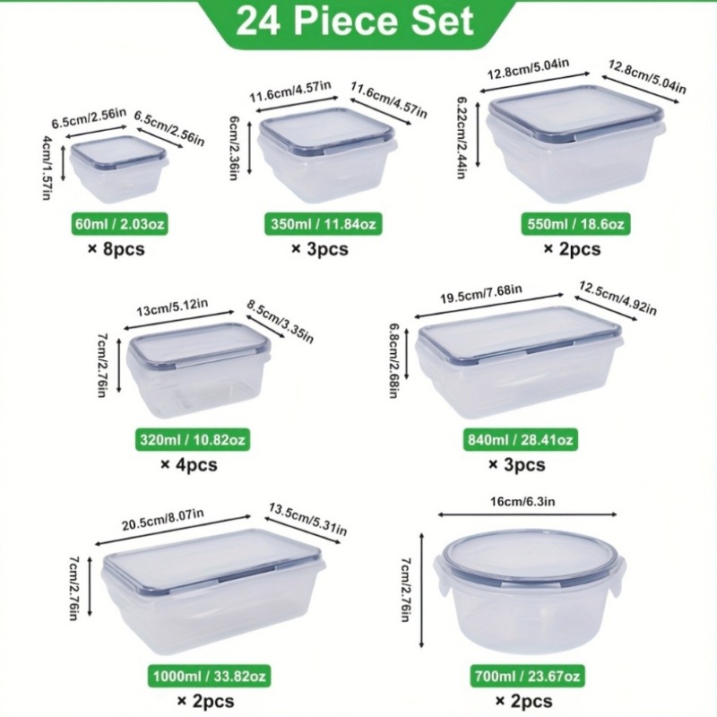 48PCS BPA-Free Food Storage Se - Food Storage Kitchen Container Set review and price