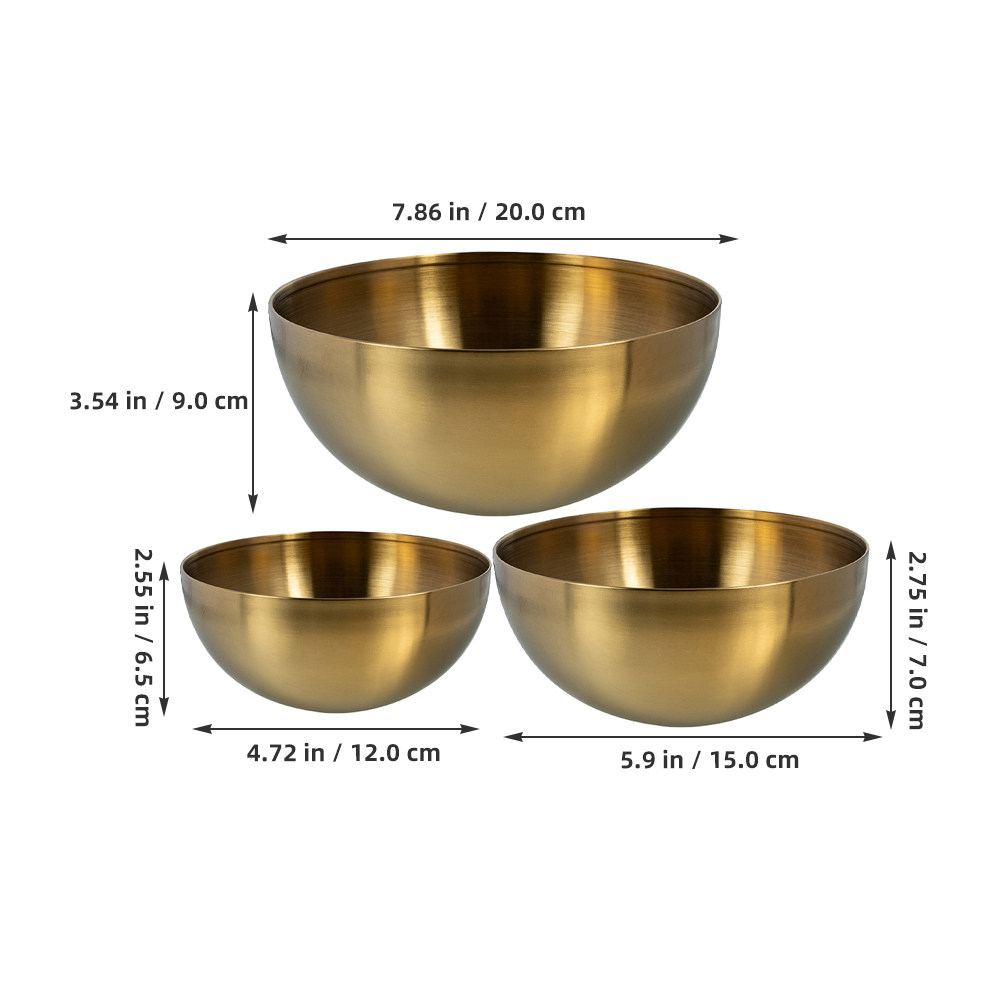 3Pcs Stainless Steel Salad Bow - Food Storage Kitchen Container Set review and price