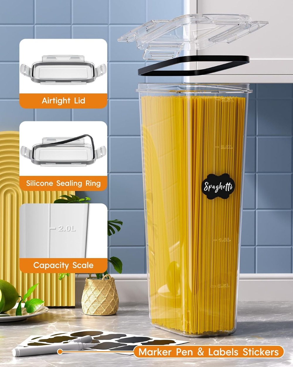 24 PCS Airtight Food Storage C - Food Storage Plastic Container review and price