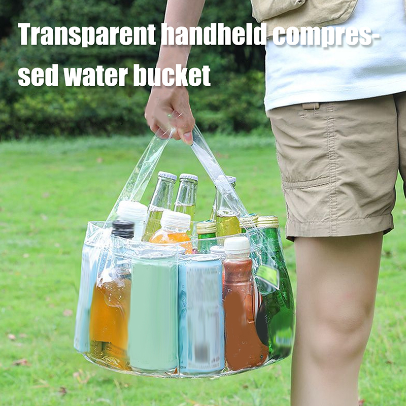 (Ce14)Foldable Transparent Buc - Food Storage Not Plastic review and price