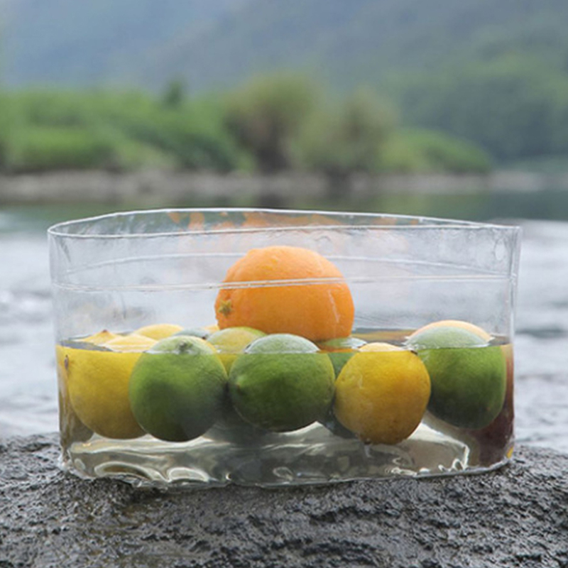 (Ce14)Foldable Transparent Buc - Food Storage Not Plastic review and price
