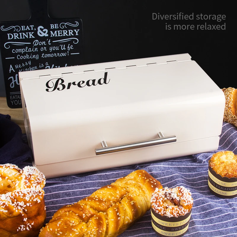 Vintage Metal Bread Box with F - Food Storage Non Toxic review and price