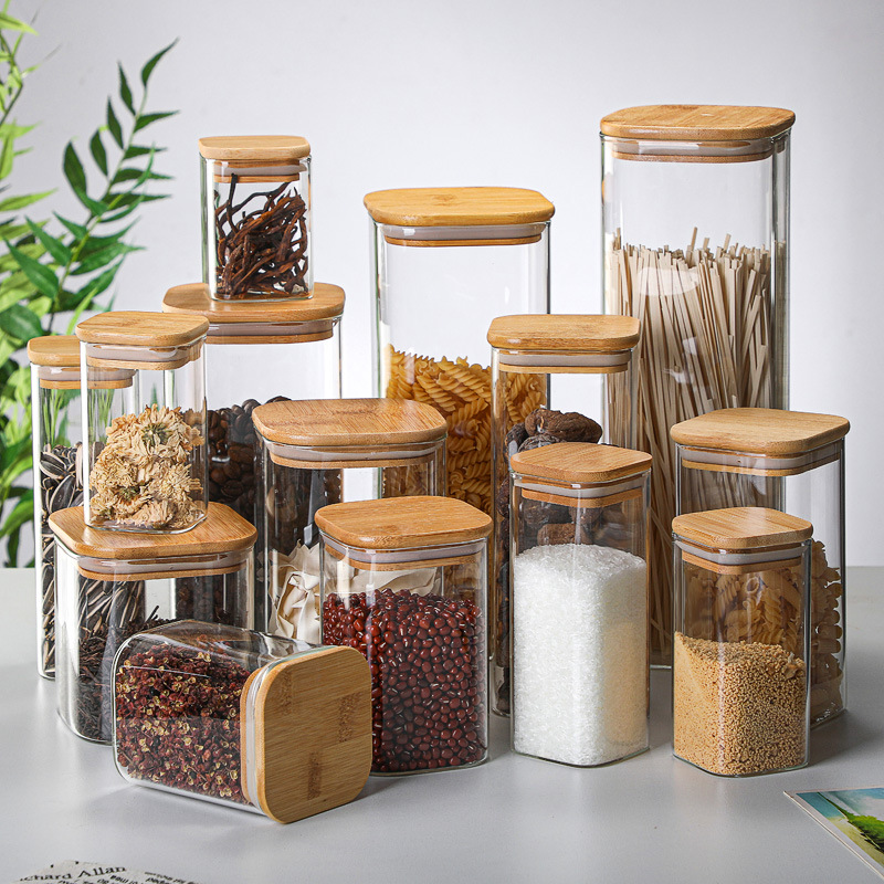 Bamboo Glass Tins Transparent  - Glass Meal Prep Container review and price